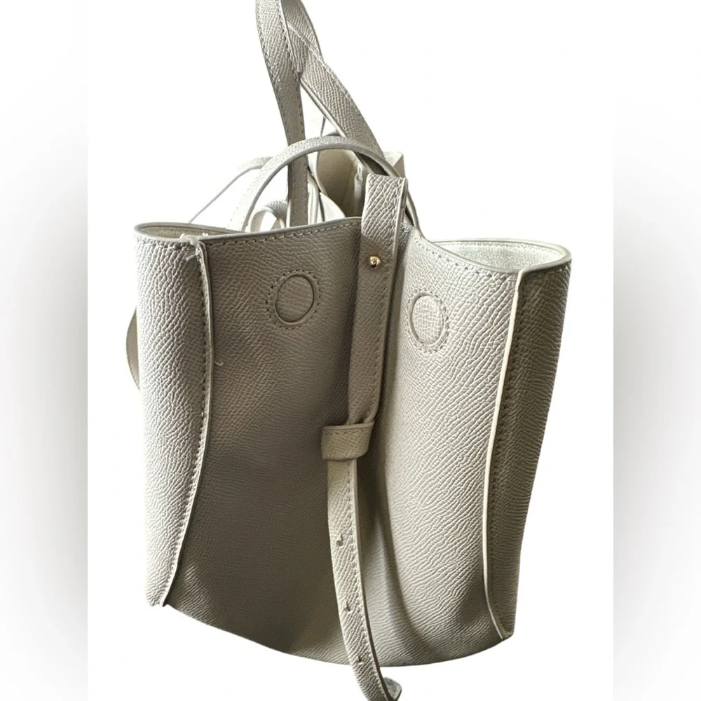 Taupe Faux Leather Tote Bag - Picture 4 of 9